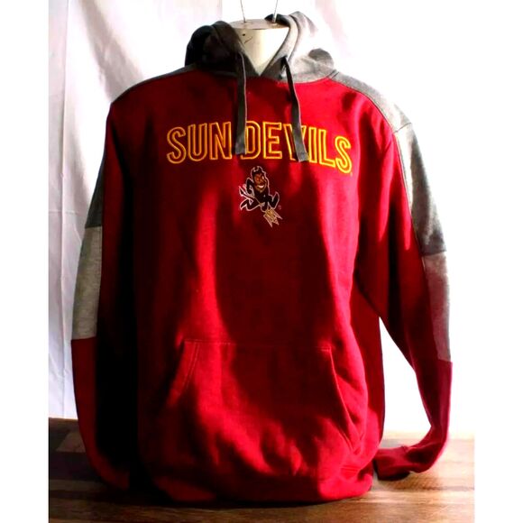 NWT NCAA Arizona Sun Devils Hoodie Sweatshirt Red/Gray XX-Large 2XL - Picture 1 of 4